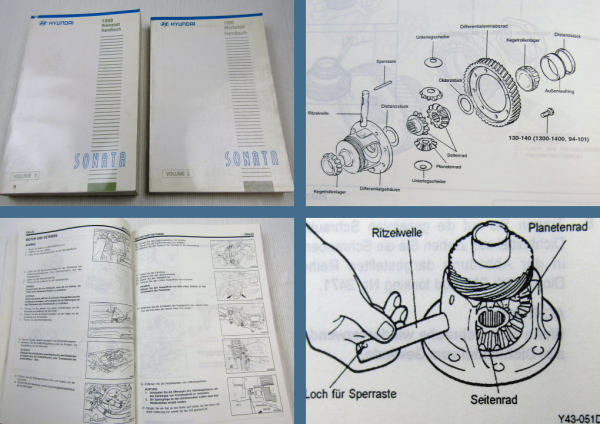 Hyundai Sonata ab 1998 Werkstatthandbuch Reparaturanleitung 1999