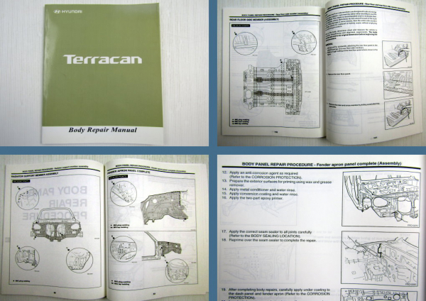 Hyundai Terracan Body Repair manual Karosserie Werkstatthandbuch ab 2002