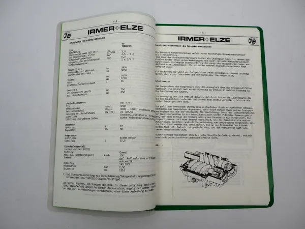 IE Irmer + Elze Kompressor Anlage Typ 95 IRMAIR 3 Betriebsanleitung 1990