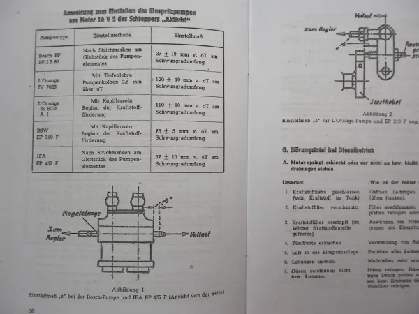 IFA Aktivist RS 03/30 Betriebsanleitung Bedienung 1952