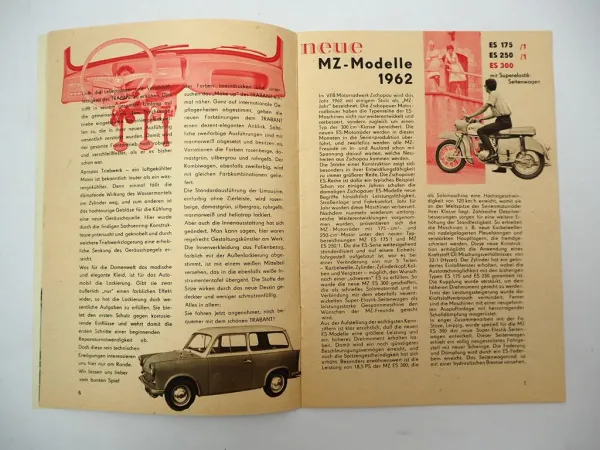 IFA Mobil Report MZ Robur Barkas Trabant S4000 Wartburg 312 Simson SR2 1962 IFA Mobil Report MZ Robur Barkas Trabant S4000 Wartburg 312 Simson SR2 1962