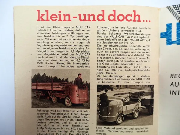 IFA Mobil Report MZ Robur Barkas Trabant S4000 Wartburg 312 Simson SR2 1962 IFA Mobil Report MZ Robur Barkas Trabant S4000 Wartburg 312 Simson SR2 1962