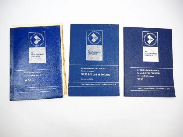IFA W50 L L/K LA/K LA/Z Lastkraftwagen Kipper Betriebsanleitung Wartung 1969/74