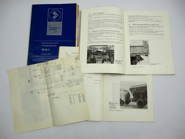 IFA W50 L L/K LA/K LA/Z Lastkraftwagen Kipper Betriebsanleitung Wartung 1969/74