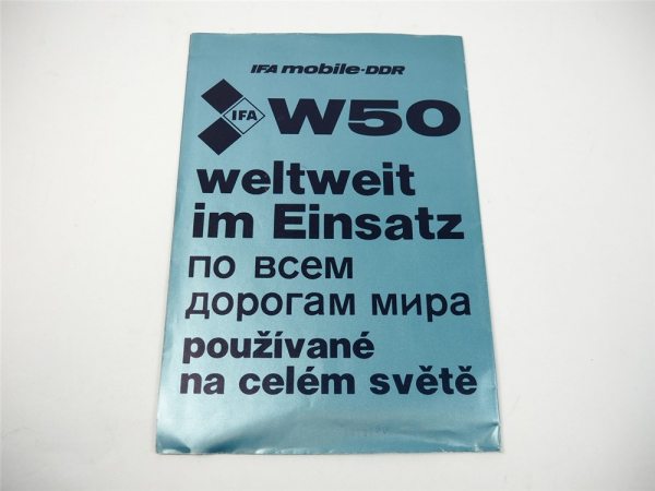 IFA W50 LKW Gesamtprogramm Prospekt Poster Ludwigsfelde DDR 1987