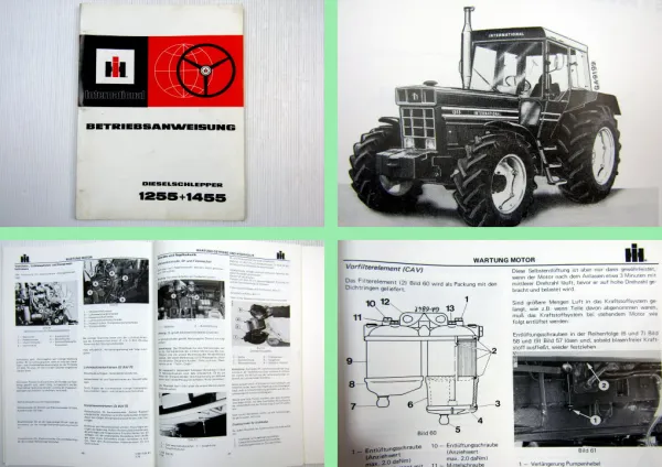 IHC 1255 1455 Traktor Betriebsanleitung Bedienungsanleitung 1979