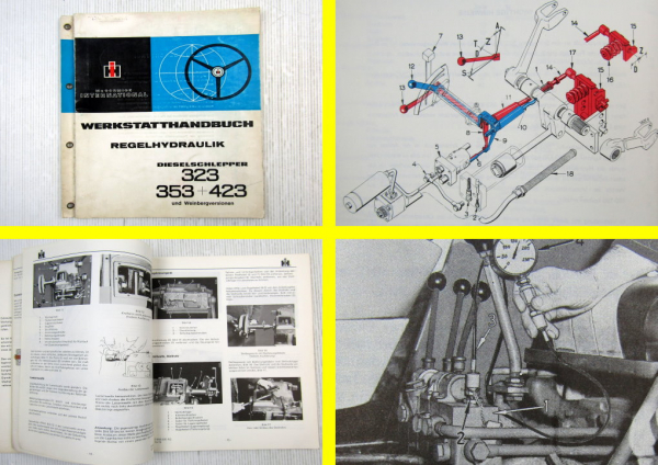 IHC 323 353 423 und V Weinbergversionen Regelhydraulik Werkstatthandbuch 1970
