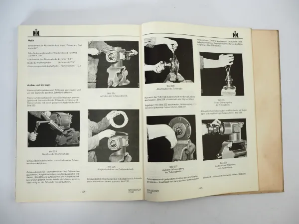 IHC 323 353 423 und V Weinvergversionen Werkstatthandbuch Fahrgestell 1968
