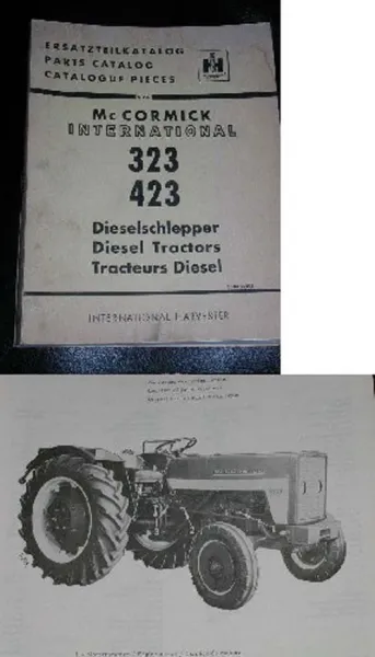 IHC 323 423 Dieselschlepper Ersatzteilliste 1966