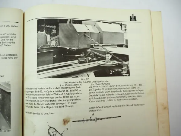IHC 422 Hochdruck Sammelpresse Ballenpresse Betriebsanleitung Wartung 1973