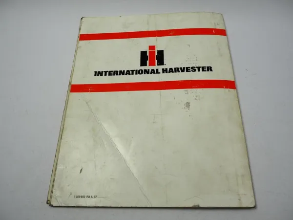 IHC 422 Hochdruck Sammelpresse Pick-Up Ballenpresse Betriebsanleitung 1977