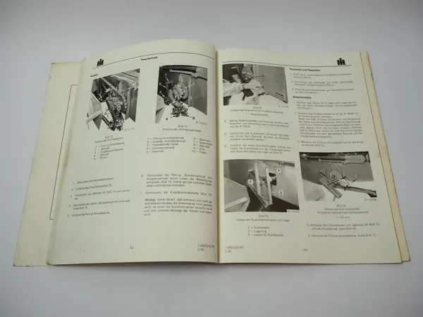 IHC 422 Hochdruck Sammelpresse PICK UP Ballenpresse Werkstatthandbuch 1976