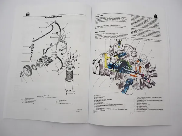 IHC 423 523 Werkstatthandbuch Dieselmotor D-179 D-155 1966