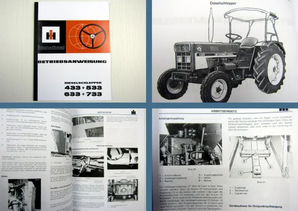 IHC 433 533 633 733 Traktor Betriebsanleitung 1980