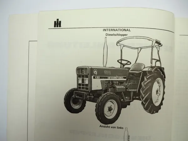 IHC 433 533 633 Dieselschlepper Betriebsanleitung Wartung Pflege 1975