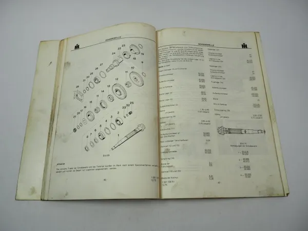 IHC 433 533 633 V + E Version Getriebe Werkstatthandbuch Reparaturanleitung 1975