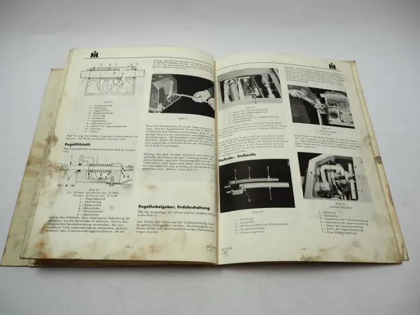 IHC 523 624 Dieselschlepper Regelhydraulik Werkstatthandbuch Reparatur 1967
