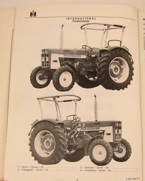 IHC 553 654 724 824 Bedienungsanleitung 1972 Mc Cormick + Montageanleitung