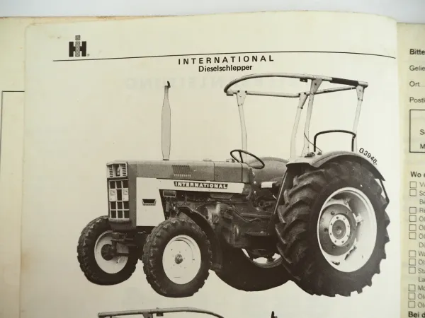 IHC 553 654 724 824 Traktor Betriebsanleitung Wartung 1972