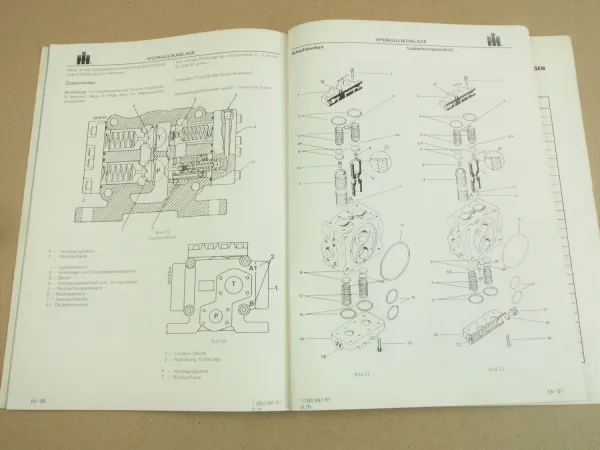 IHC 560 Schaufellader Werkstatthandbuch Reparaturanleitung Hydraulikanlage 1979