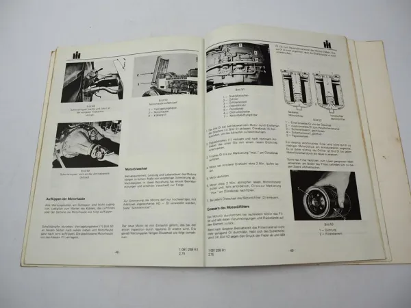 IHC 644 744 844 844S Schlepper Betriebsanleitung Bedienungsanleitung 1975