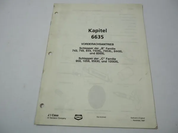 IHC 743 745 844 856 956 1056 +XL Vorderachsantrieb Reparaturanleitung Werkstatthandbuch