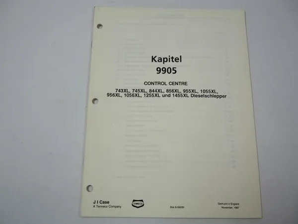 IHC 743 745 844 955 1055 956 1056 1255 1455XL Werkstatthandbuch Control Center