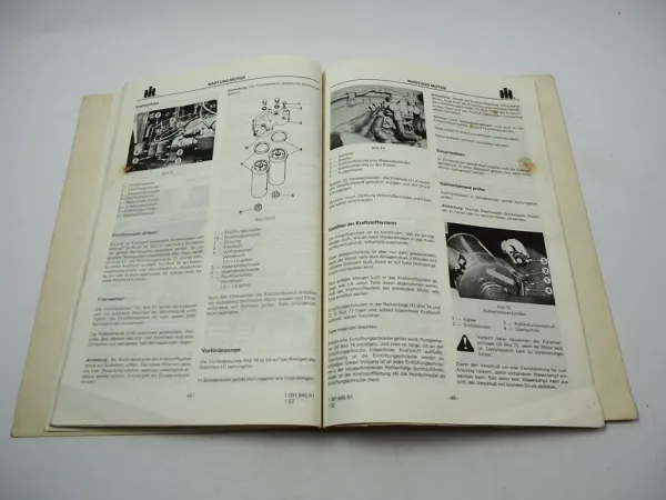 IHC 743XL 745XL 844XL Traktor Betriebsanleitung Bedienungsanleitung 1982