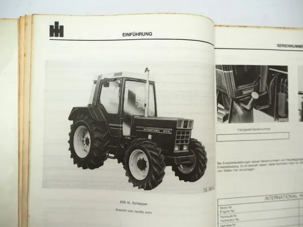 IHC 856XL Dieselschlepper Betriebsanleitung Bedienungsanleitung Wartung 1983