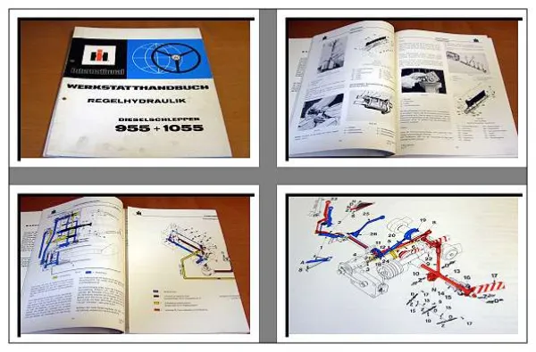 IHC 955 1055 Schlepper Regelhydraulik Werkstatthandbuch Reparaturanleitung 1977