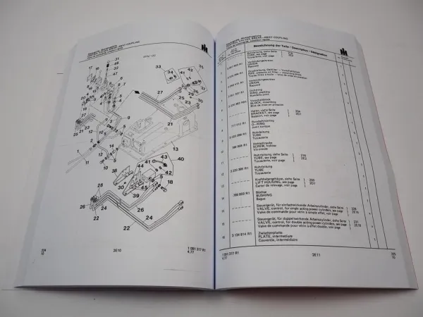 IHC 955 1055 Traktor Ersatzteilkatalog Ersatzteilliste