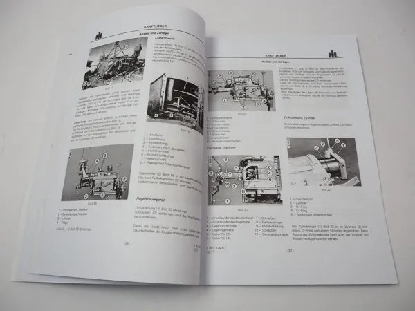 IHC 955 1055 Werkstatthandbuch Regelhydraulik 1977 Reparaturanleitung