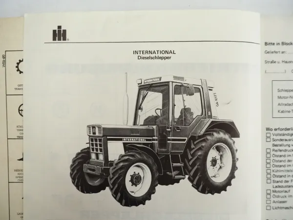 IHC 955XL 1055XL Dieselschlepper Betriebsanleitung Bedienungsanleitung 1981