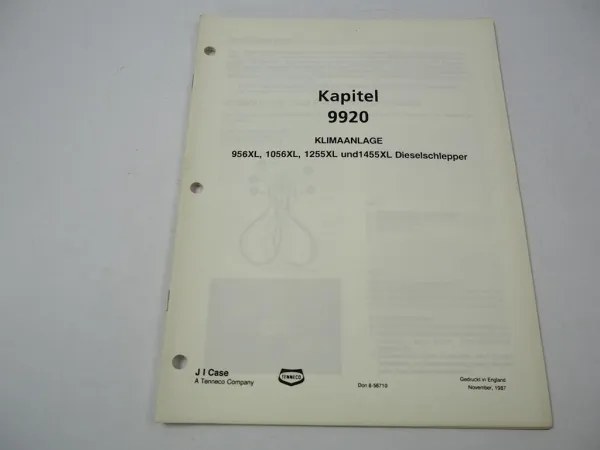IHC 956 1056 1255 1455 XL Reparaturanleitung Klimaanlage Werkstatthandbuch Fehlersuche