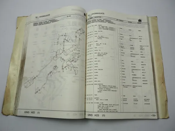 IHC 956XL 1056XL Dieselschlepper Ersatzteilliste Ersatzteilkatalog 7.1983