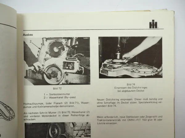 IHC D-155 bis D-358 Dieselmotor Werkstatthandbuch Reparaturanleitung 1975