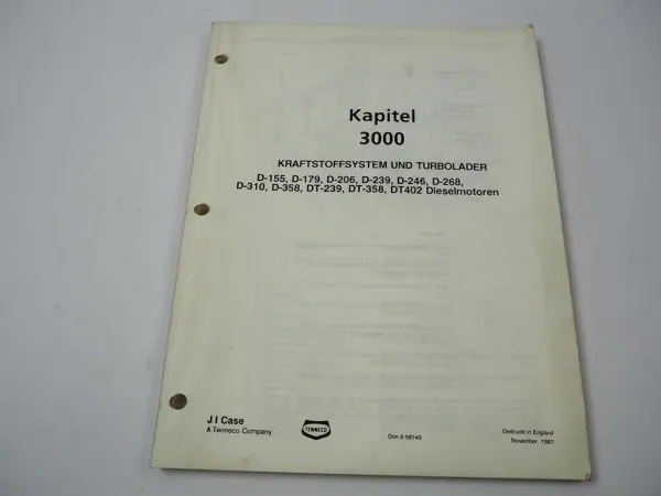 IHC D155 179 206 239 - 358 DT402 Dieselmotor VA CR VE F Pumpe Werkstatthandbuch