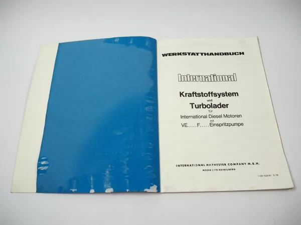 IHC DT 358 402 Dieselmotoren Werkstatthandbuch 1979 für Schlepper 1255 1455