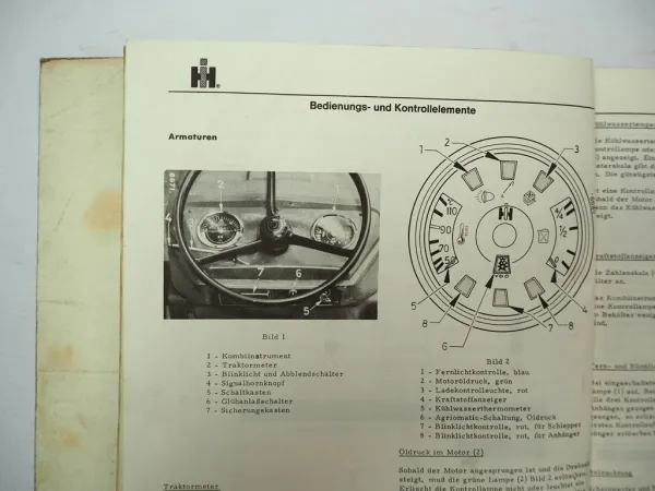 IHC Mc Cormick 523 624 Schlepper Betriebsanleitung Bedienung Wartung 1969