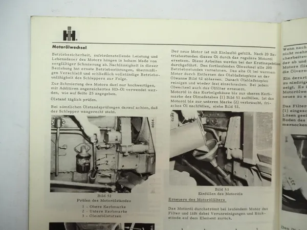 IHC Mc Cormick 523 624 Schlepper Betriebsanleitung Bedienung Wartung 1969