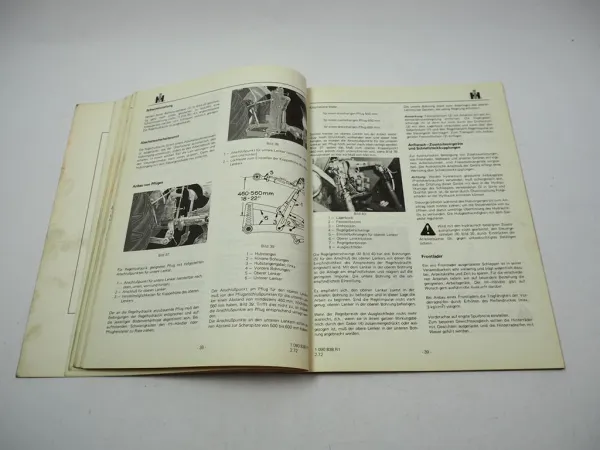 IHC Mc Cormick 553 654 724 824 Bedienungsanleitung Betriebsanleitung 1972