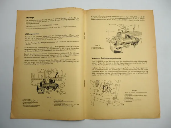 IHC Mc Cormick DE-22 V VH VH1 Schlepper Anbaumäher Bedienungsanleitung 1963 IHC Mc Cormick DE-22 V VH VH1 Schlepper Anbaumäher Bedienungsanleitung 1963