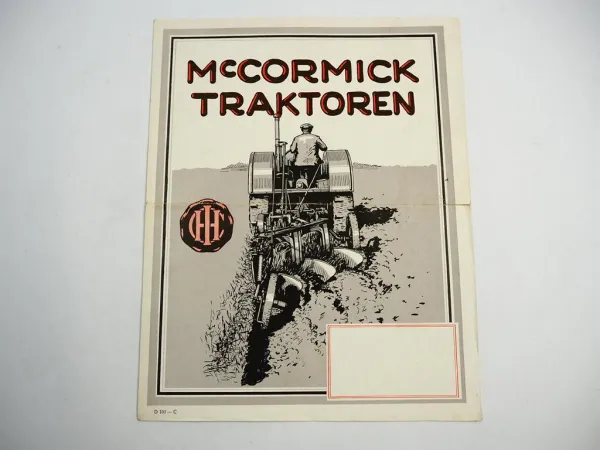 IHC Mc Cormick Deering Traktor Typ 10/20 15/30 Prospekt ca. 1920/30er Jahre