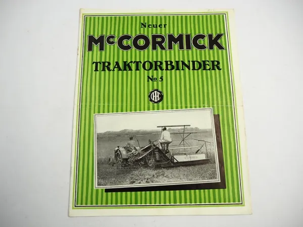 IHC Mc Cormick Traktorbinder Nr. 5 Prospekt ca. 1930