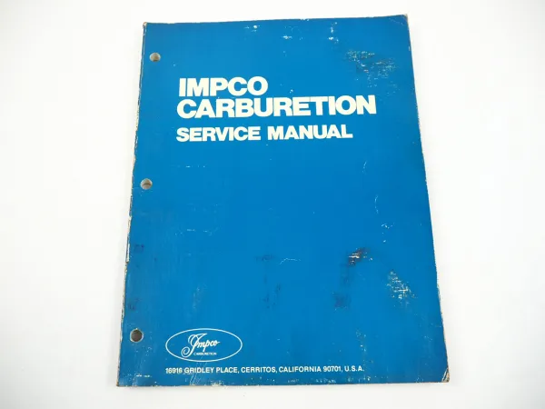 IMPCO Carburetion Treibgasanlage LPG Service Manual Werkstatthandbuch