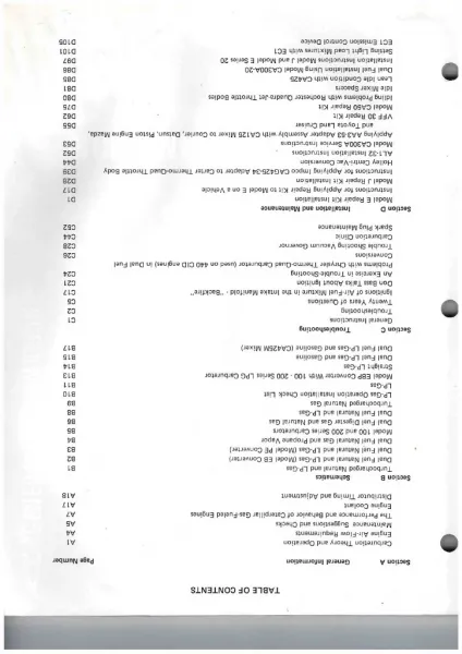 IMPCO Carburetion Treibgasanlage LPG Service Manual Werkstatthandbuch
