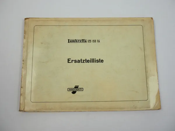 Innocenti Lambretta 125 150 Li Ersatzteilliste Ersatzteilkatalog 1959