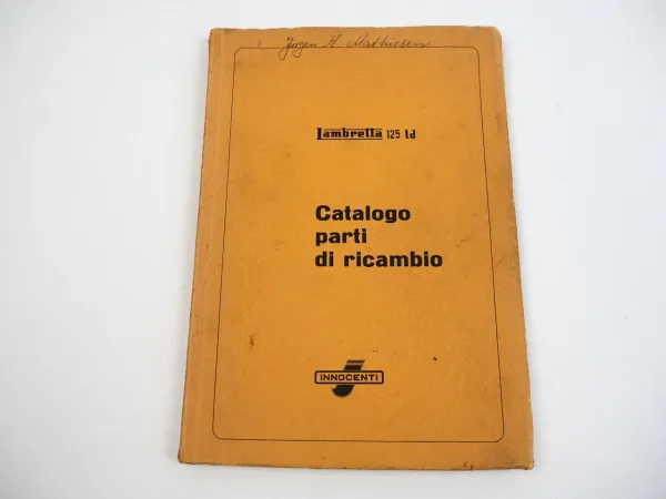 Innocenti Lambretta 125 ld Catalogo parti di ricambio Ersatzteilliste ca. 1955