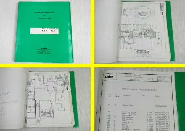 Irion ESY 1302 Elektro Vierwege-Gabelstapler Ersatzteilliste Ersatzteilkatalog