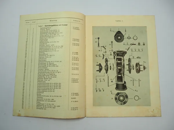 IRUS Universal U600 Einachsschlepper Ersatzteilkatalog Ersatzteilliste 1960er Jahre